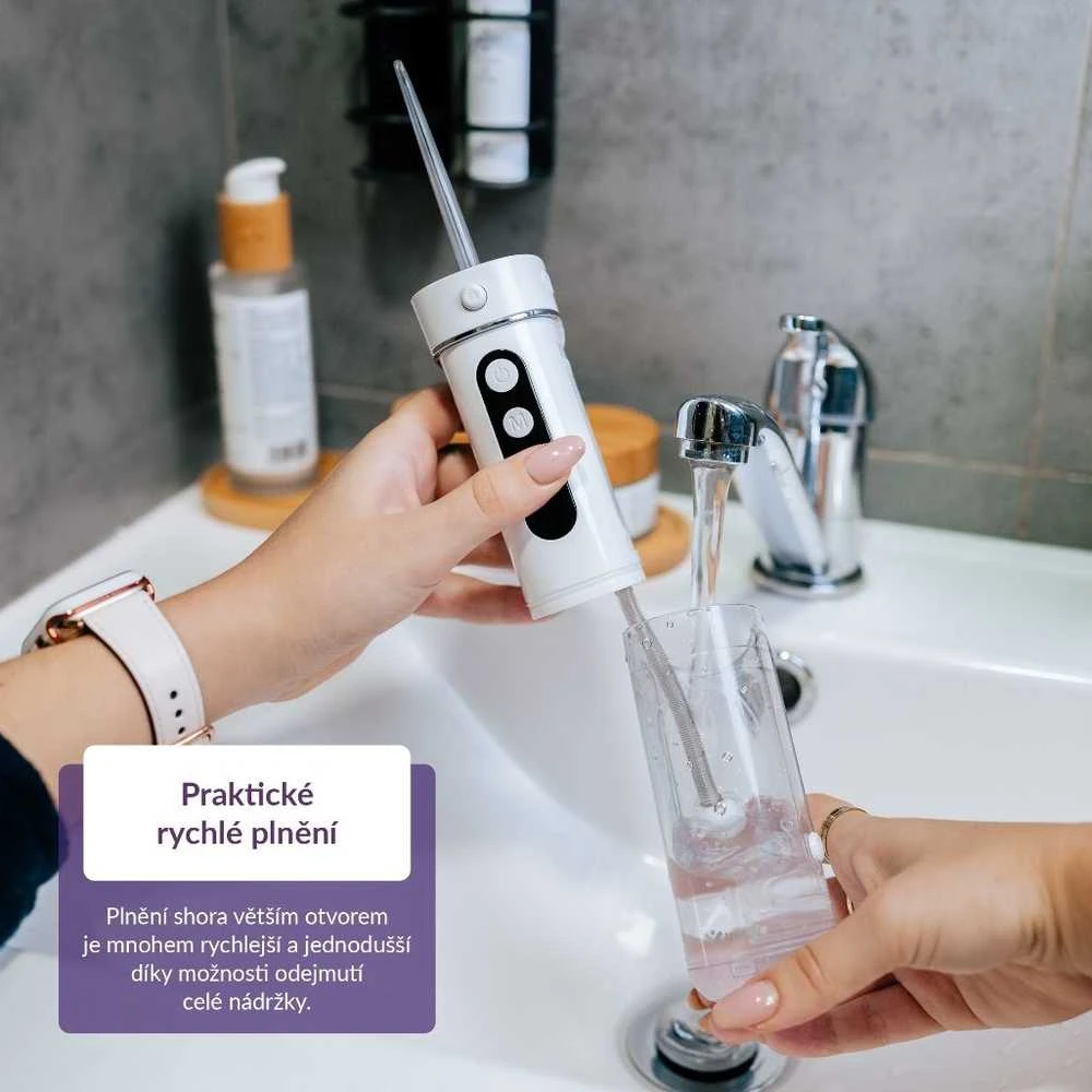 „TrueLife AquaFloss Mini M50“ – burnos irigatorius – baltas
