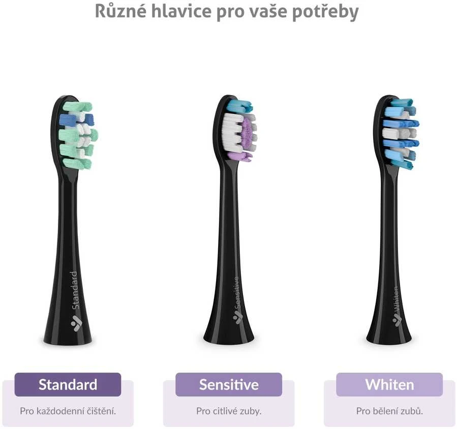 TrueLife SonicBrush Clean70 UV Sonic Dantų šepetėlis, Juodas