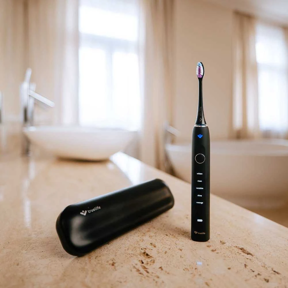 TrueLife SonicBrush Clean70 UV Sonic Dantų šepetėlis, Juodas