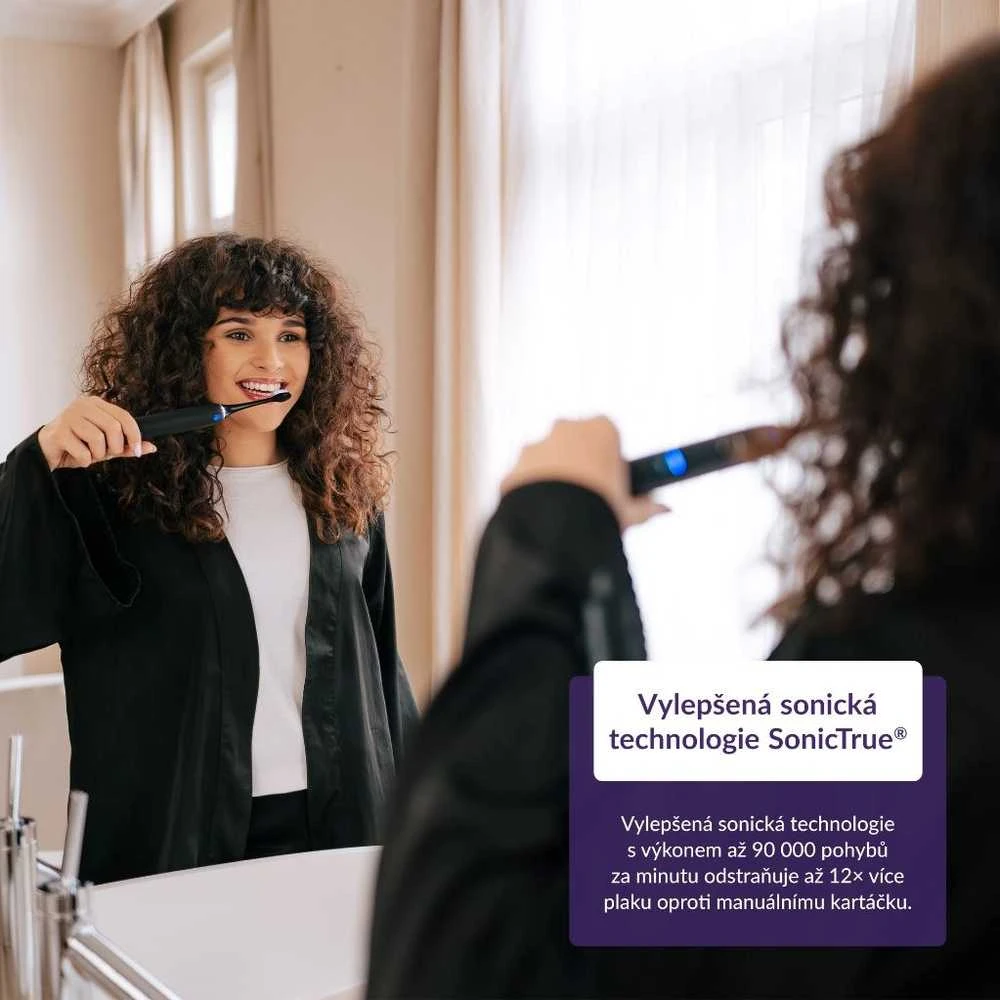 TrueLife SonicBrush Clean70 UV Sonic Dantų šepetėlis, Juodas