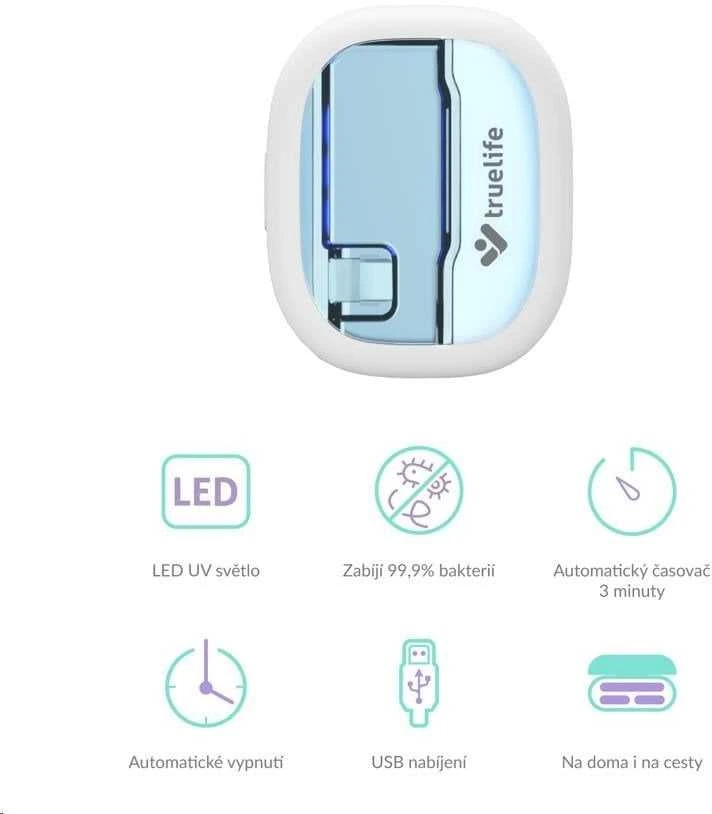 Dantų šepetėlis TrueLife SonicBrush UV Sterilizer bílá
