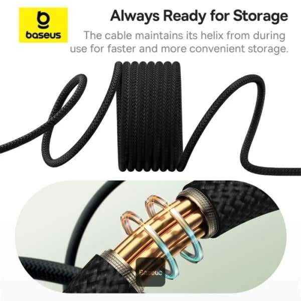 Baseus Tungsten Gold įkrovimo kabelis USB-C į USB-C 100 W 1 m (juodas)