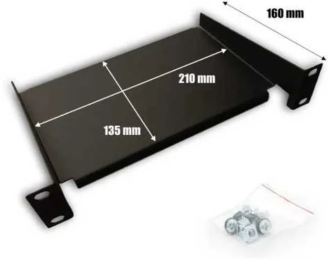 DATACOM 10" Shelf 160mm 1U juodas