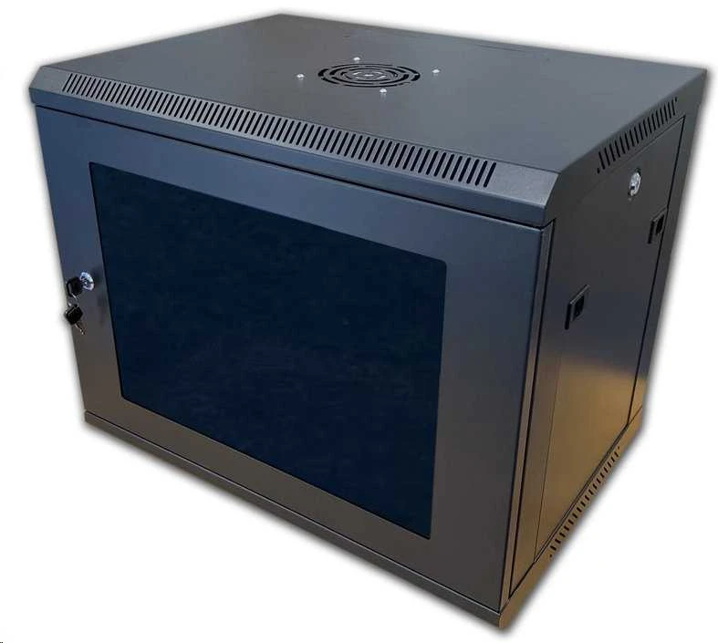 DATACOM 19" sieninė vientisa spintelė 6U/450mm juodas