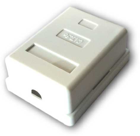 DATACOM Data socket STP CAT5E 1xRJ45 baltas