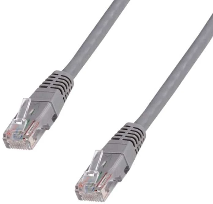 DATACOM Patch cord UTP CAT5E 3m (x) pilkas sukryztas