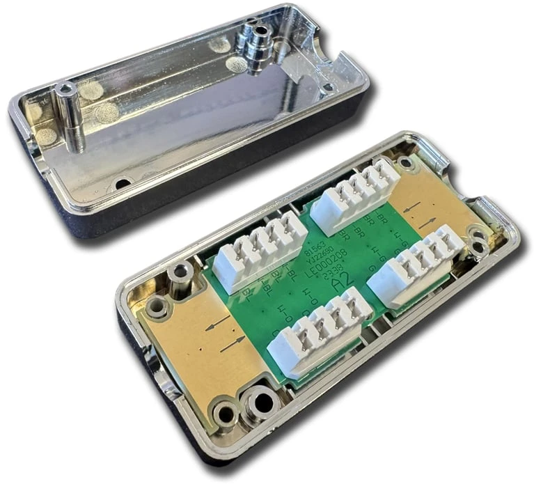 DATACOM STP CAT6A Notch Connector LSA Sidabrinis