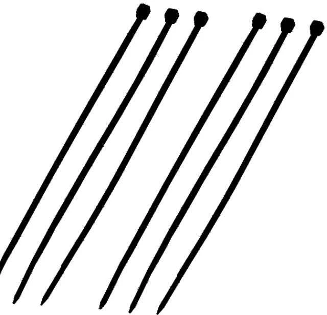 Confezione da 100 fascette stringitubo in nylon di alta qualità, 300 mm x 4,8 mm
