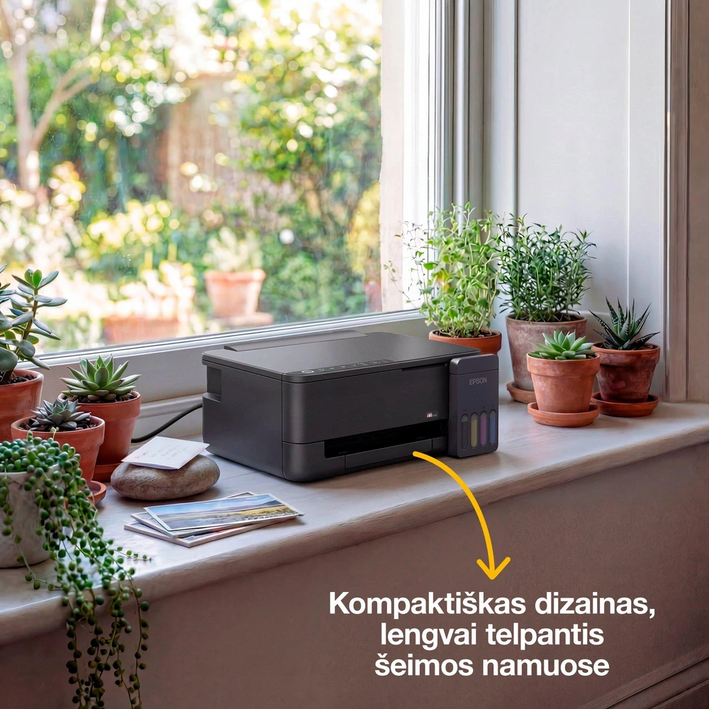 Daugiafunkcis rašalinis spausdintuvas Epson EcoTank L3350, A4, Wi-Fi, AirPrint, spalvotas | C11CL62409