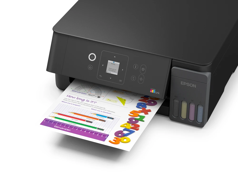 Daugiafunkcis rašalinis spausdintuvas Epson EcoTank L3360, A4, spalvotas, Wi-Fi, Wi-Fi Direct, AirPrint, LCD ekranas, juodas | C11CL63409