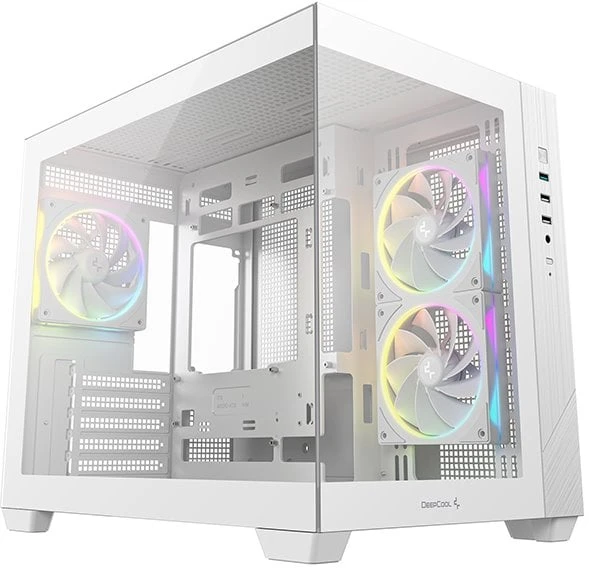 Deepcool korpusas | CG330 3F WH | Micro ATX | Baltas