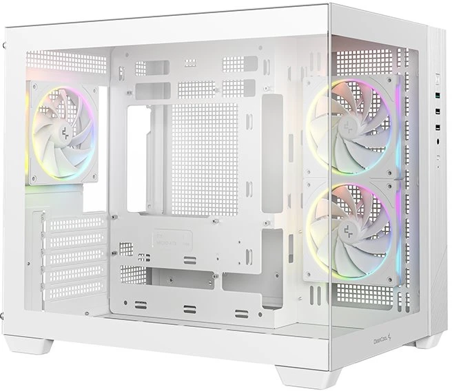 Deepcool korpusas | CG330 3F WH | Micro ATX | Baltas