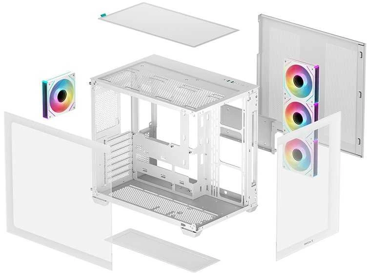 Deepcool CG530 4F WH | Mid Tower | Baltas