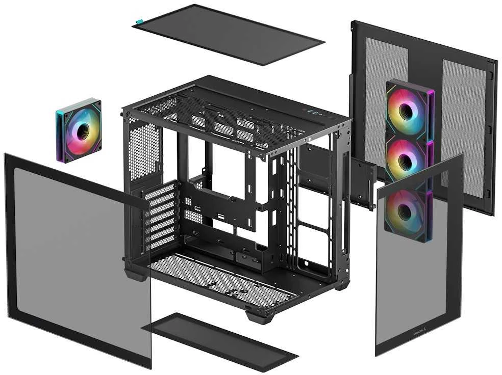 Deepcool CG530 4F | Juodas | Vidutinio dydžio bokštas | ATX PS2