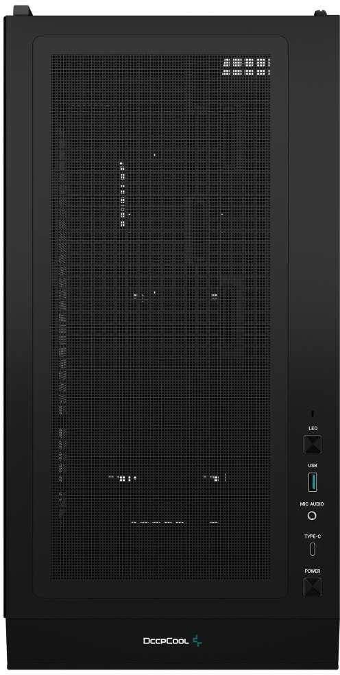 Kompiuterio Korpusas - DeepCool CH560 Midi Tower su Grūdintu Stiklu ir Multi-Spalviniu Apšvietimu Juodas