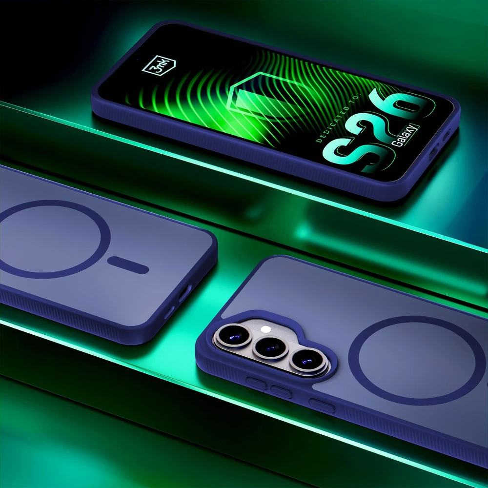 Dėklas 3MK Smoke MagCase do Samsung Galaxy S26 mėlyna