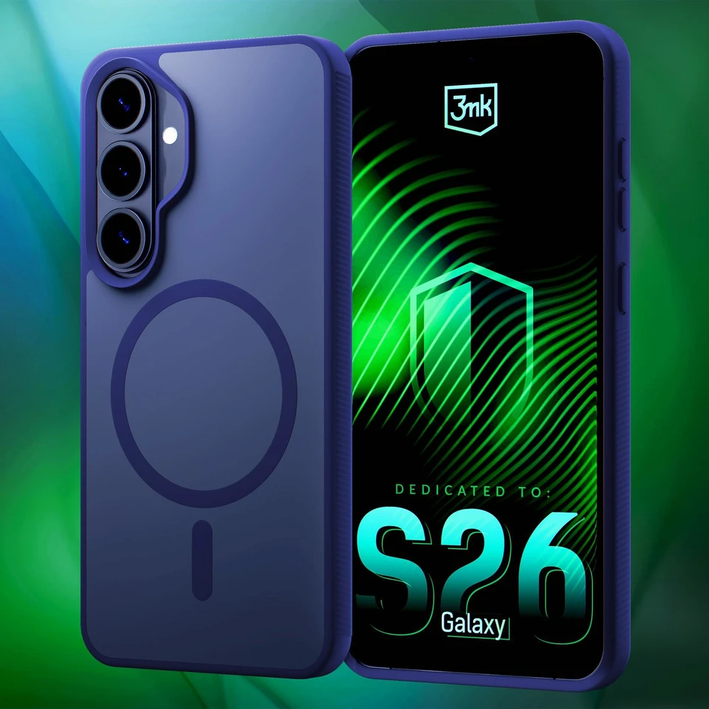 Dėklas 3MK Smoke MagCase do Samsung Galaxy S26 mėlyna