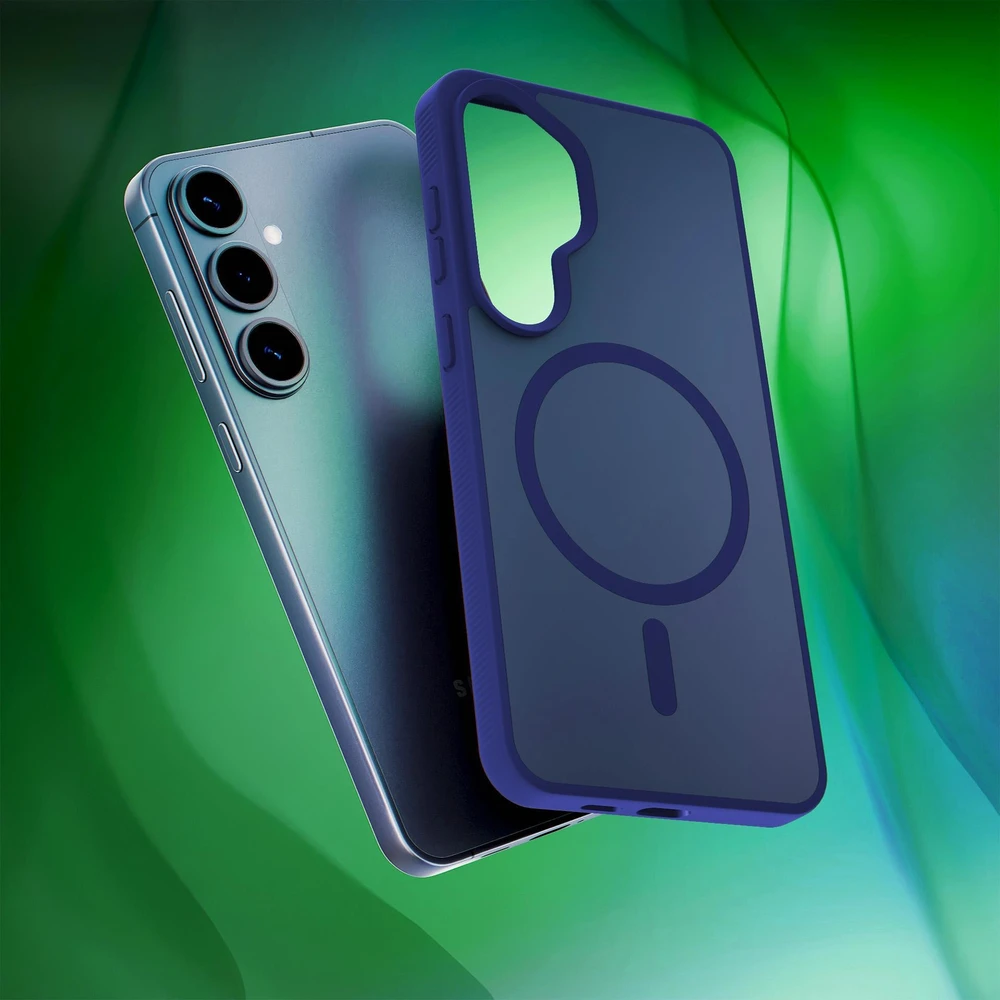 Dėklas 3MK Smoke MagCase do Samsung Galaxy S26 mėlyna