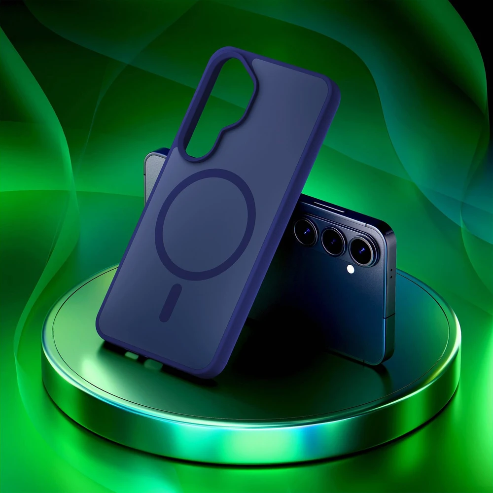 Dėklas 3MK Smoke MagCase do Samsung Galaxy S26 mėlyna