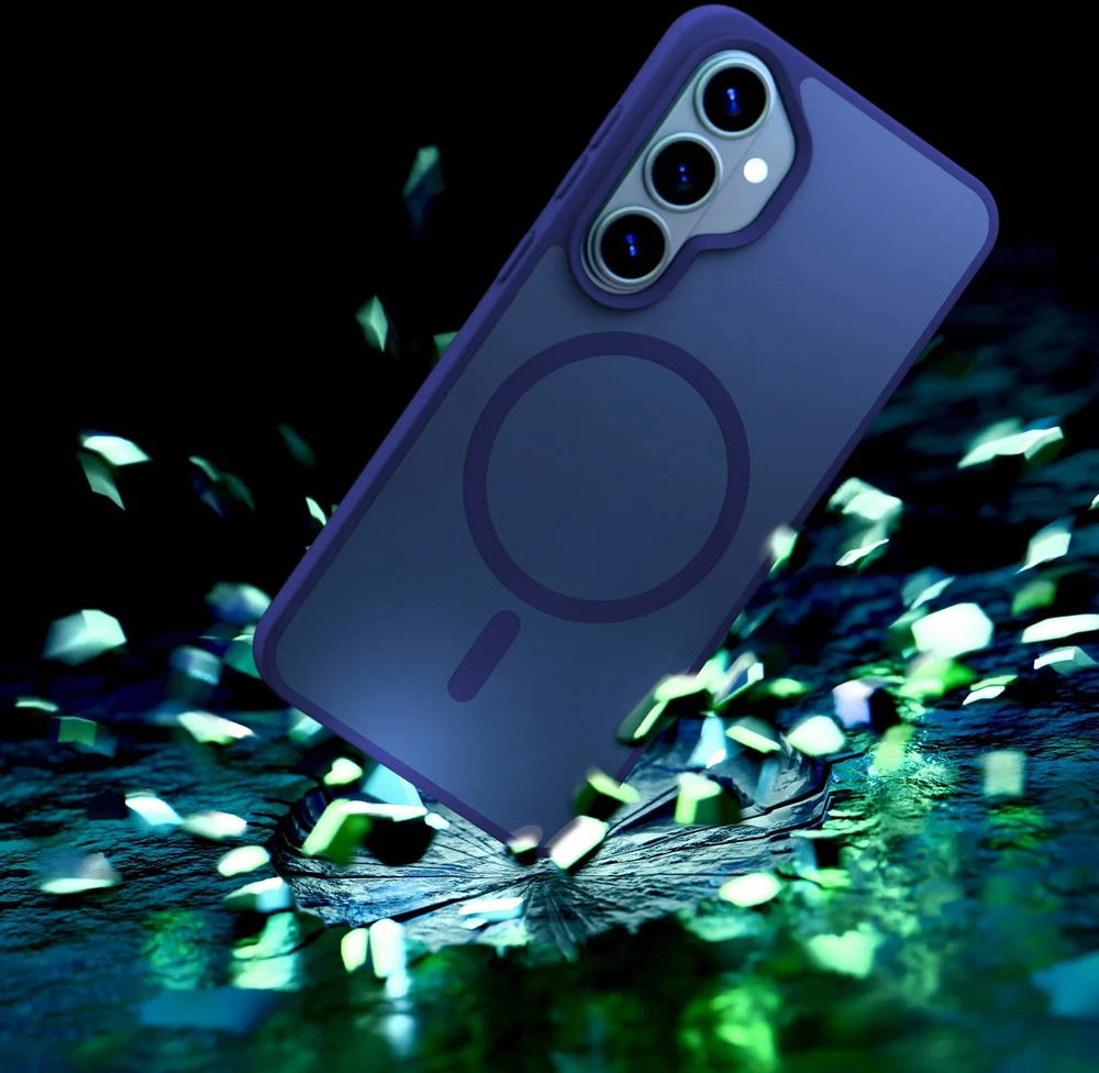 Dėklas 3MK Smoke MagCase do Samsung Galaxy S26 mėlyna