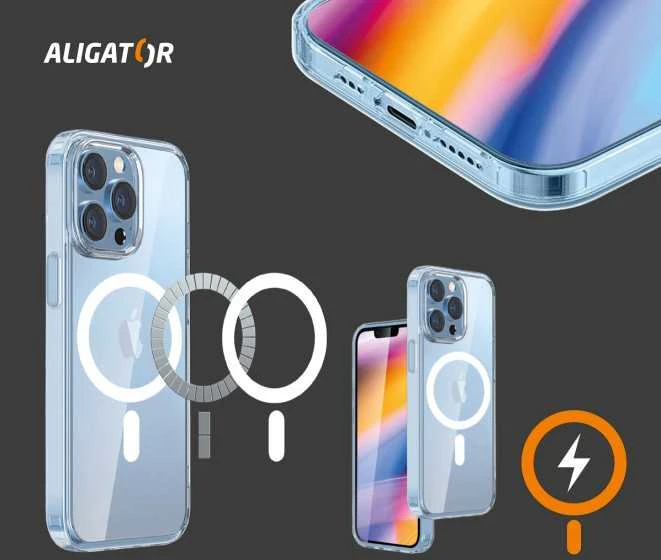 „ALIGATOR Mag-Skin iPhone 13 Pro Max“ dėklas