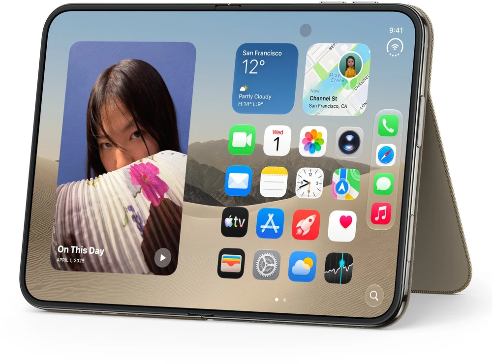 Dėklas Apple iPhone Duo Folio with Kickstand - Taupe - MKR64ZM/A