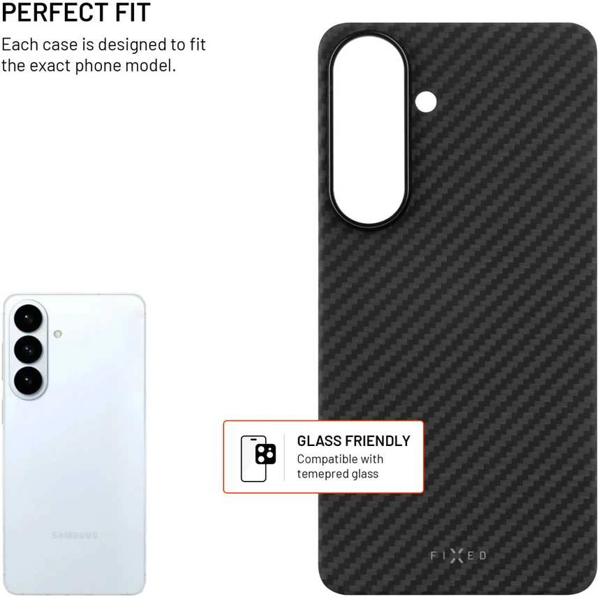 Dėklas Fixed Etuo Mag Velar su obsługą Magsafe dla Samsung Galaxy S26+ juoda
