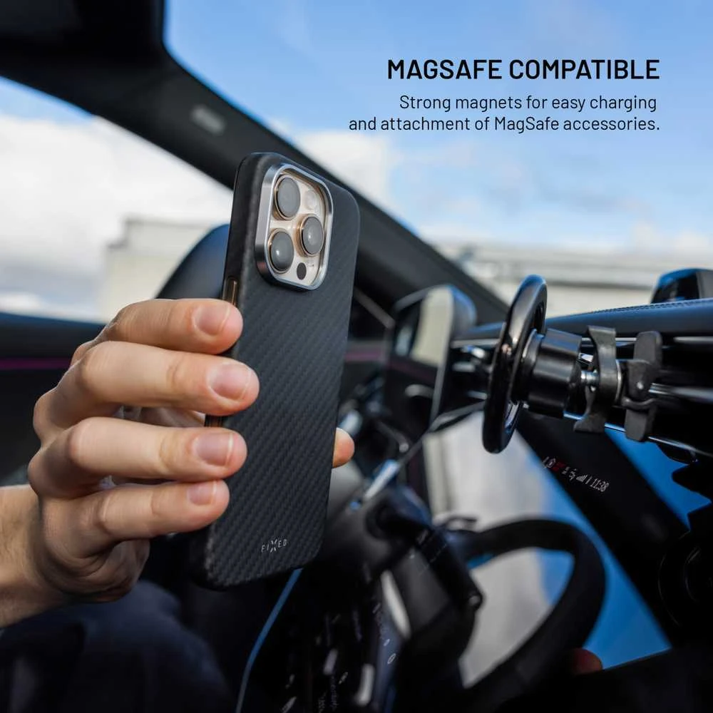 Dėklas Fixed Fiksuotas „MagVelar“ | Galinis dangtelis | „Samsung“ | „Galaxy S26“ | Aramidinis pluoštas | Juodas