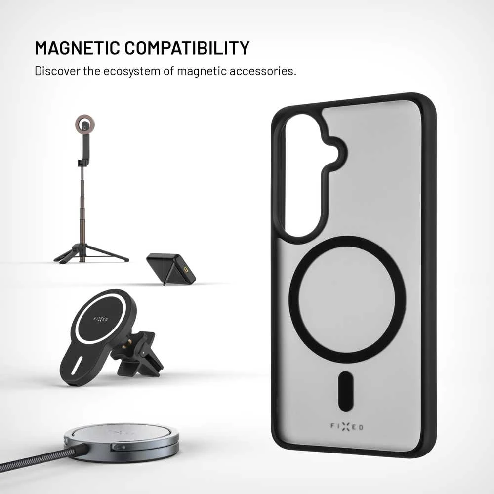 Dėklas Fixed Fiksuotas MagMisty | Galinis dangtelis | Samsung | Galaxy S26 | Polikarbonatas/TPU | Juodas