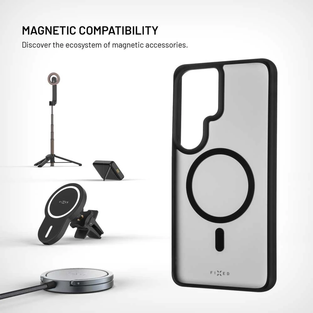 Dėklas Fixed Fiksuotas MagMisty | Galinis dangtelis | Samsung | Galaxy S26 Ultra | Polikarbonatas/TPU | Juodas