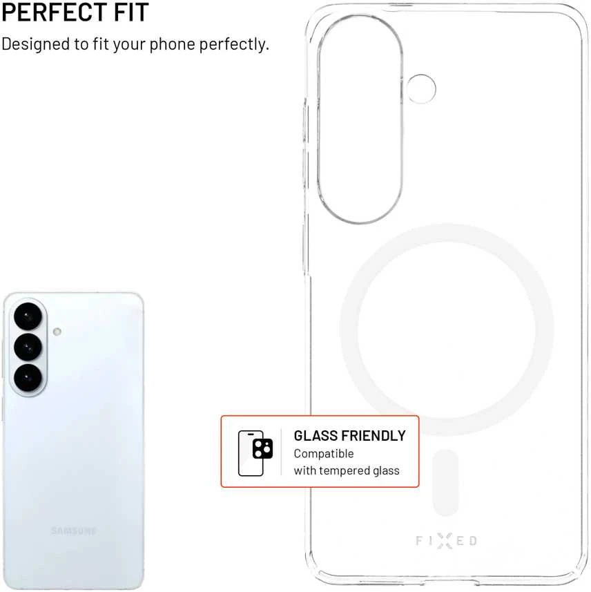 Fixed Dėklas MagShellz obsługą MagSafe - Samsung Galaxy S26 skaidrus