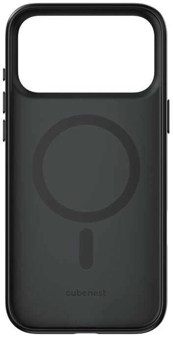 „Cubenest“ dėklas, skirtas „iPhone 17 Pro Max“ su „MagSafe“ laikikliu, matinės juodos spalvos