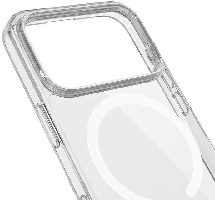 Dėklas Epico Hero Mag+ Case for iPhone 17 Pro Max/18 Pro Max—Qi2 & MagSafe Compatible—Transparent (Crossbody Straps & Camera Protection)
