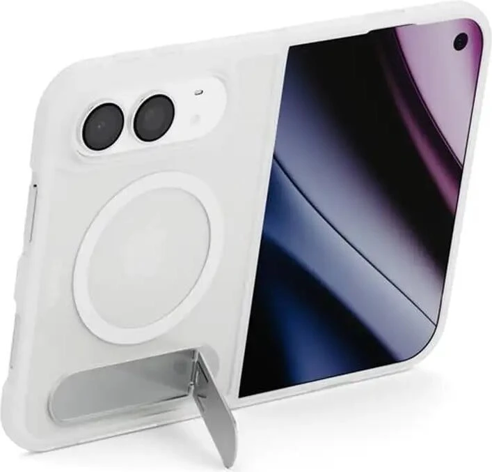 Dėklas Epico HeroStand Pro Mag+ Case for iPhone 18 Ultra, Qi2 & MagSafe Compatible - Matte Transparent