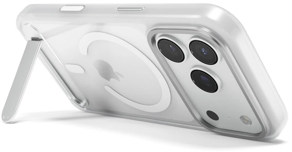 Dėklas Epico HeroStand Pro Mag+ Case for iPhone 17 Pro Max/18 Pro Max with Foldable Stand - Matte Transparent