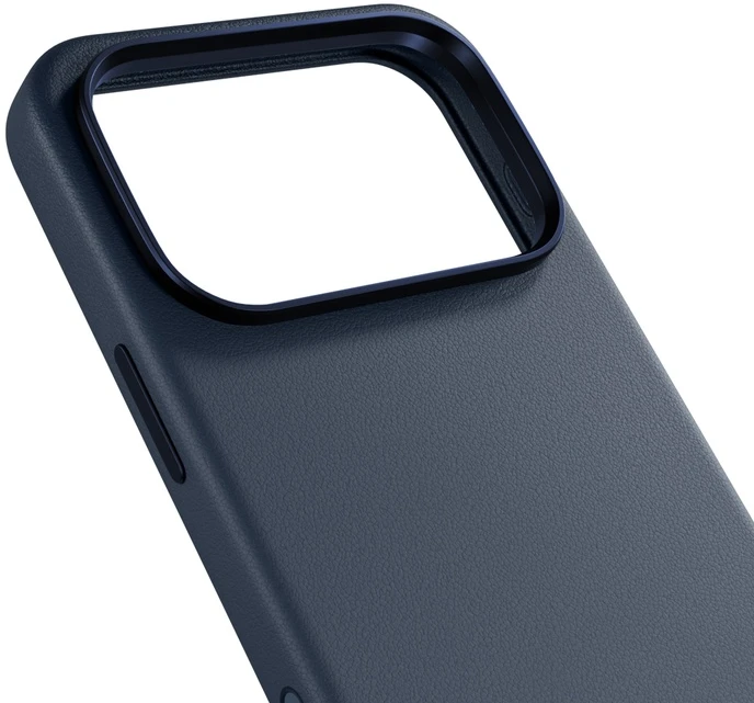 Dėklas Epico Leather Pro Mag+ Case for iPhone 17 Pro/18 Pro—Qi2 & MagSafe Compatible—Mėlyna (Camera Protection)