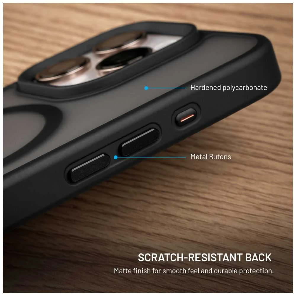 Dėklas Fixed Fiksuotas „MagMisty“ galinis dangtelis su „MagSafe“ palaikymu, skirtas „Apple iPhone 17 Pro Max“.