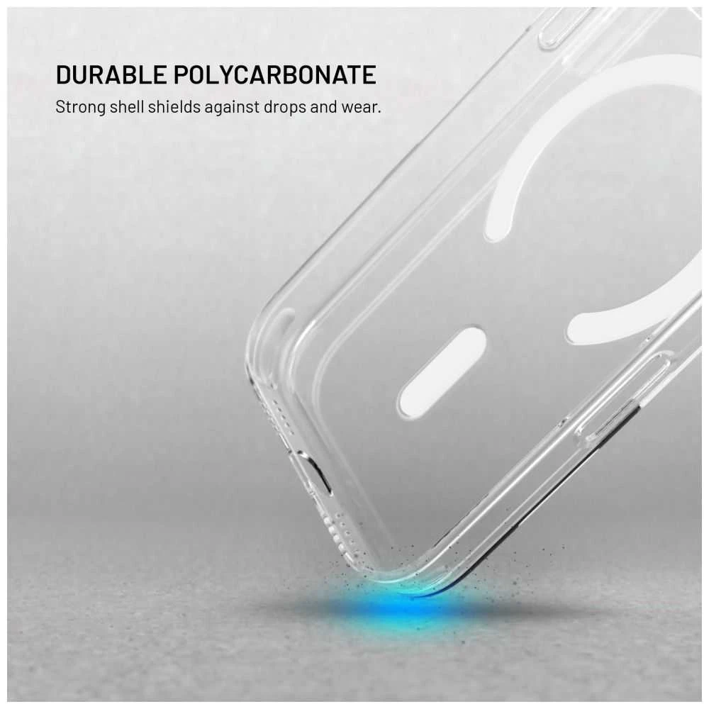 Dėklas Fixed FIKSUOTAS „MagShell“ galinis dangtelis su „Magsafe“ palaikymu, skirtas „Apple iPhone 17 Pro Max“, skaidrus