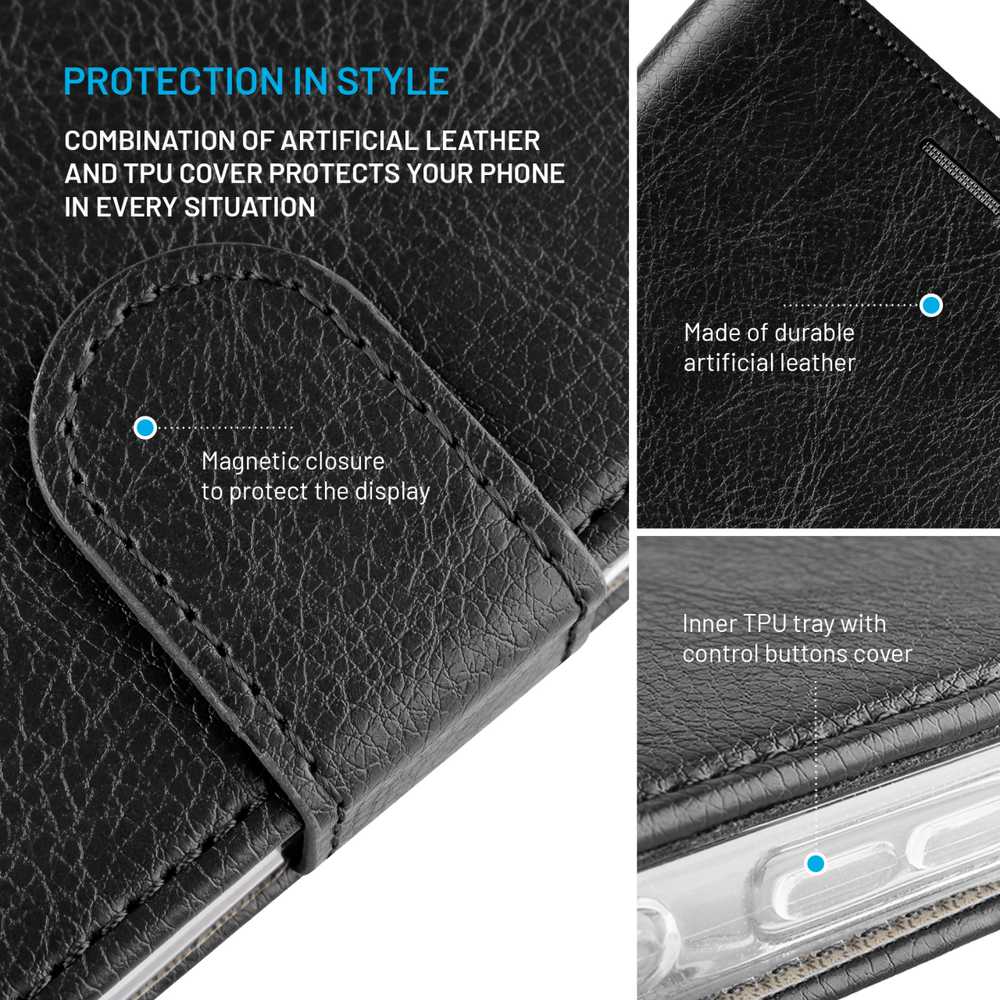 Fixed FIKSUOTAS „Opus“ knyginis dėklas, skirtas „Motorola Moto G86 5“