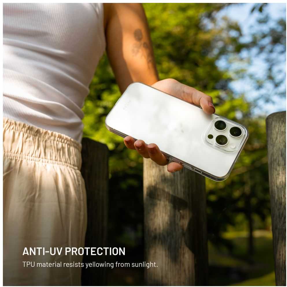 „FIXED Story“ apsauginis TPU gelio dėklas nuo UV spindulių, skirtas „Samsung Galaxy A17 4G/5G“, skaidrus