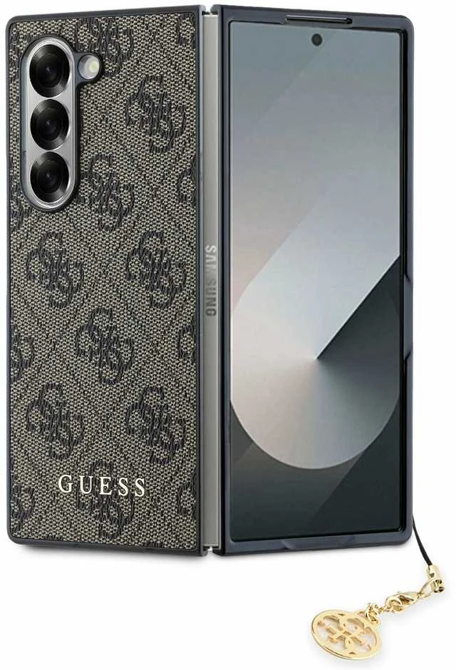 Guess 4G Charm Samsung Galaxy Z Fold6 dėklas telefonui rudos spalvos