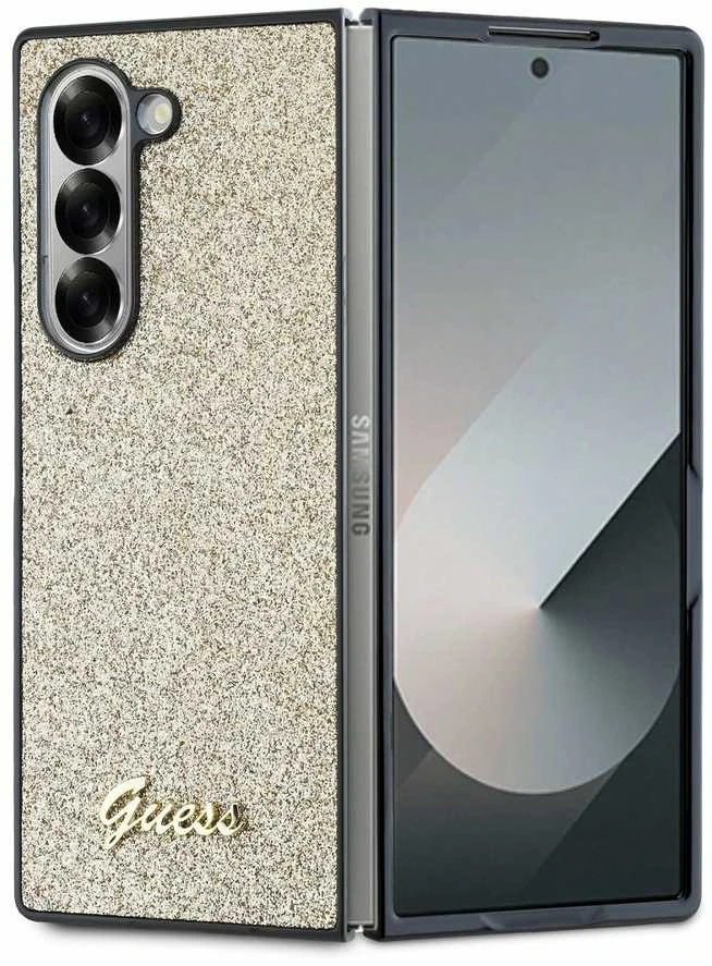 Dėklas Guess GUHCZFD6HGGSHD Z Fold6 F956 auksinis 4G Glitter Script