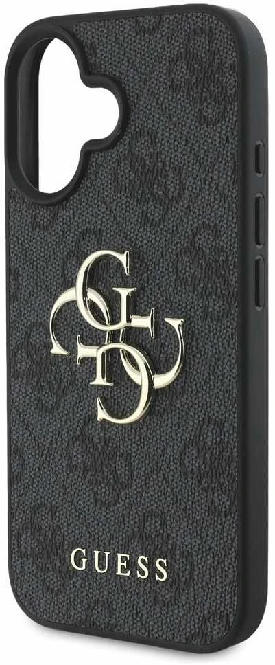 Guess 4G Big Logo Apple iPhone 16 – dėklas telefonui juodos spalvos