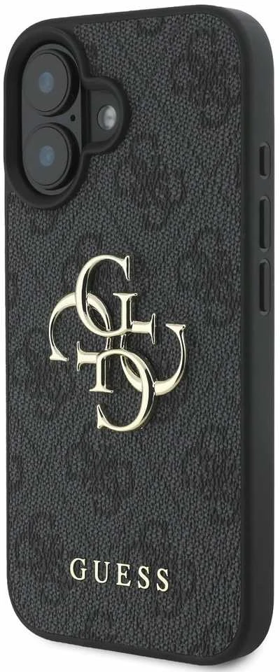 Guess 4G Big Logo Apple iPhone 16 – dėklas telefonui juodos spalvos