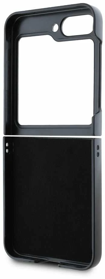 Guess PU 4G Metal Logo dėklas skirtas Samsung Galaxy Z Flip 6/7 FE rožinės spalvos