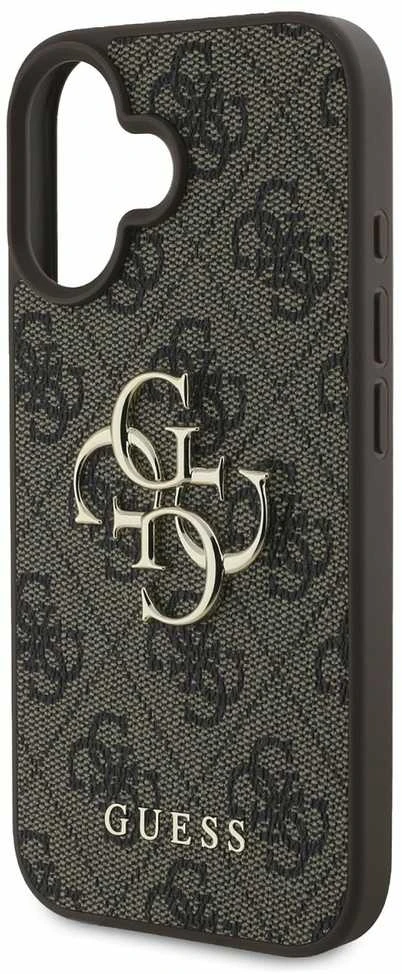 Guess 4G Big Logo Apple iPhone 16 – dėklas telefonui rudos spalvos