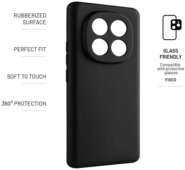Dėklas Fixed Fiksuota istorija | Galinis viršelis | Xiaomi | Redmi Note 14 Pro+ 5G | Gumuota | Juodas