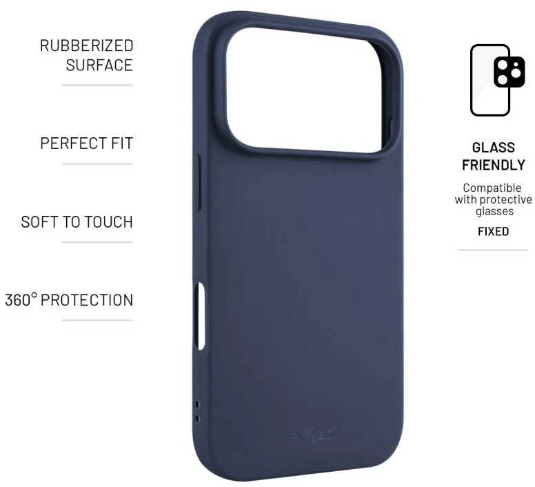 Dėklas „FIXED Story“ galinis dangtelis, skirtas „Apple iPhone 17 Pro“, mėlynas | Fiksuotas