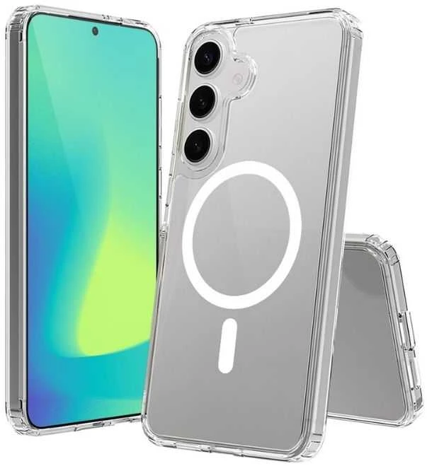 „Spello Mag+“ skaidrus dėklas | „Samsung Galaxy S26+“ | Suderinamas su „MagSafe“ ir „Qi2“