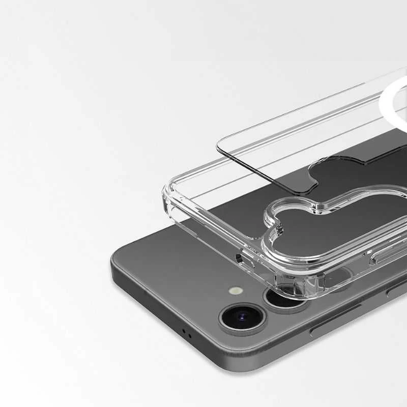 „Spello Mag+“ skaidrus dėklas | „Samsung Galaxy S26“ | Suderinamas su „MagSafe“ ir „Qi2“